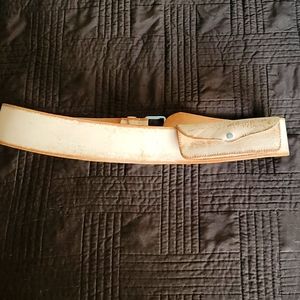 Vintage Distressed Pink linea pelle "fanny pack" belt